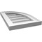 Ekena Millwork Quarter Round Top Right Surface Mount PVC Gable Vent w/ 2"W x 1-1/2"P Brickmould Frame, 12"W x 18"H GVPQR12X1802SN - alternate 2